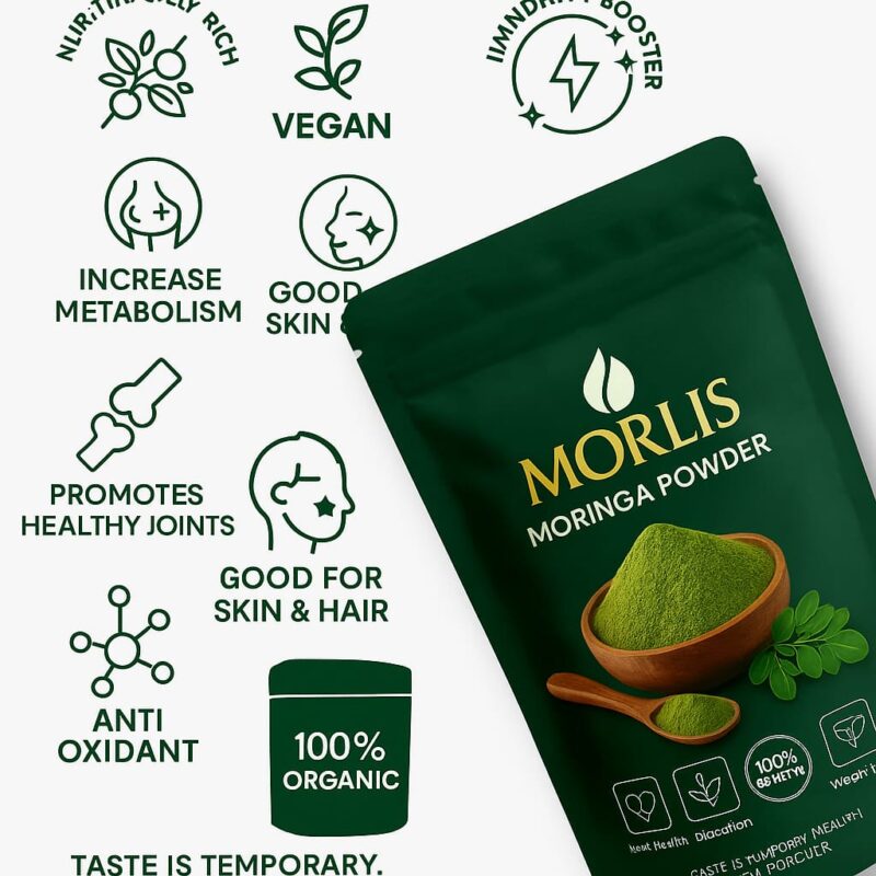 Morlis Organic Moringa Powder – Pure Nutrition from Nature - Image 2