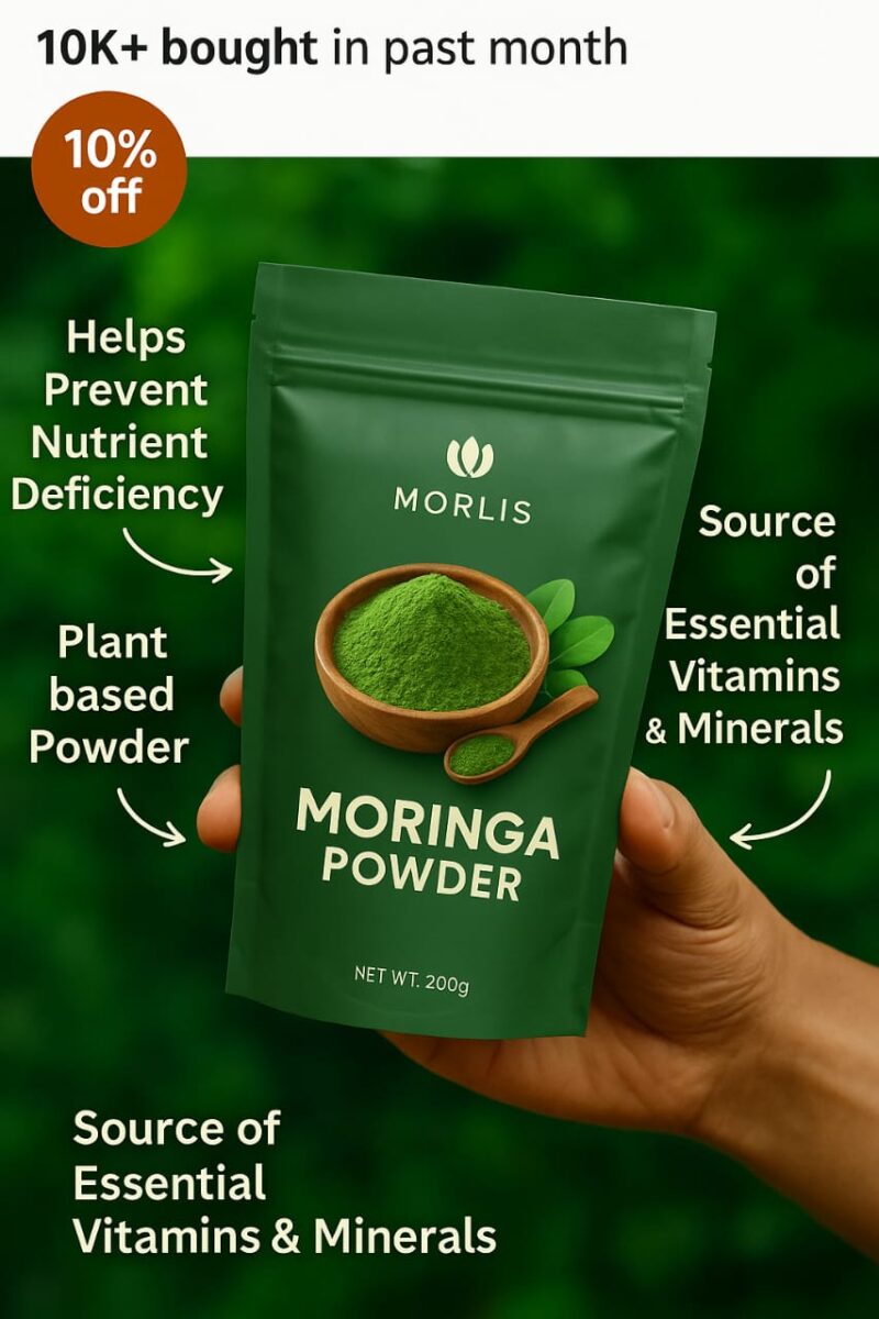 Morlis Organic Moringa Powder – Pure Nutrition from Nature - Image 3